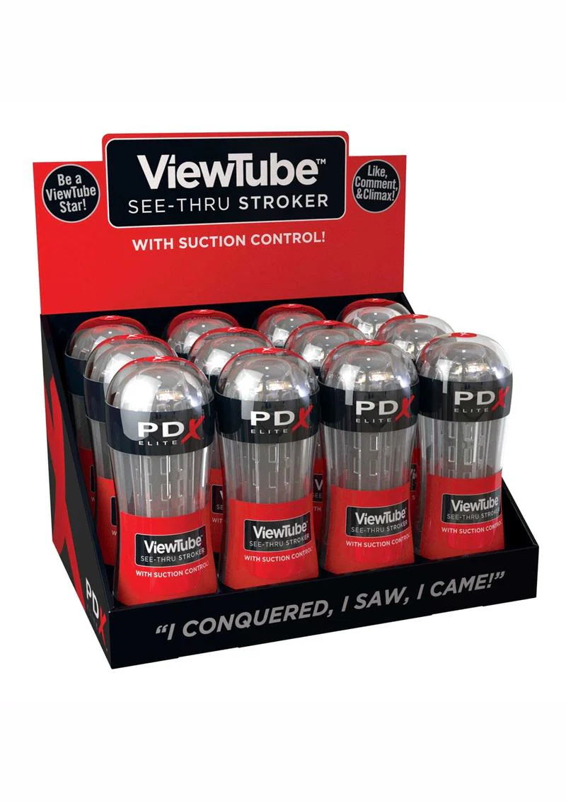 PDX Elite ViewTube See-Thru Stroker with Suction Control - Image 2