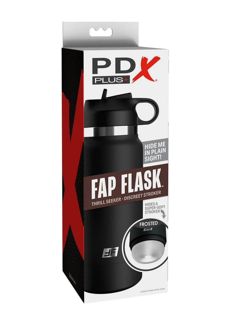 PDX Plus Fap Flask Thrill Seeker Discreet Stroker with Frosted Sleeve - Image 4