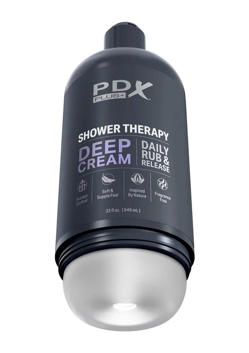 PDX Plus Shower Therapy Deep Cream Discreet Stroker - Image 2