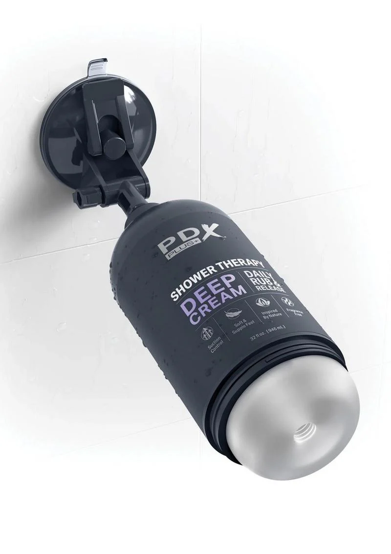 PDX Plus Shower Therapy Deep Cream Discreet Stroker - Image 3