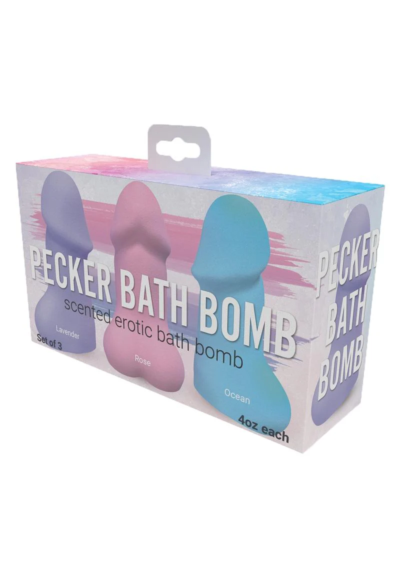 Pecker Bath Bomb Scented Erotic Bath Bomb Set of 3 Lavender Rose Ocean - Image 2