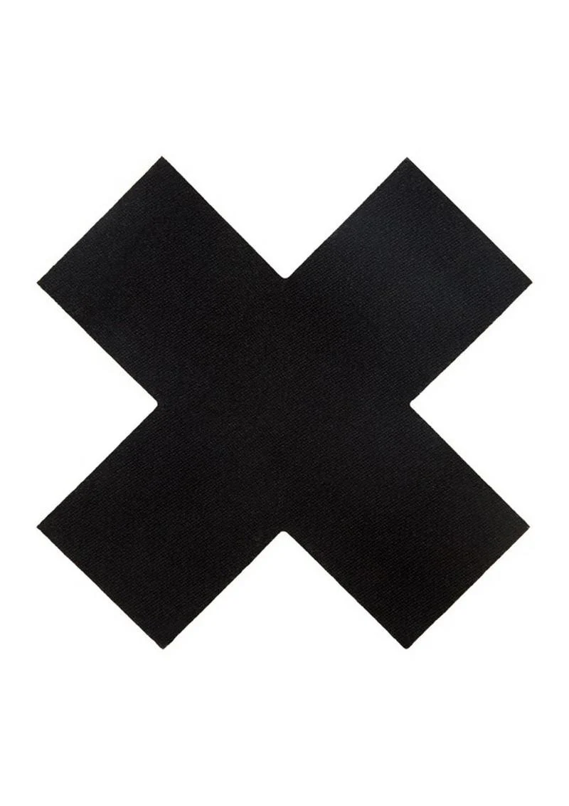 Peekaboos Classic Black X Pasties Self-Adhesive Premium 2 Pairs - Image 2