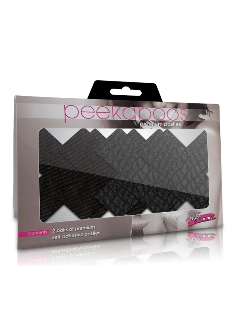 Peekaboos Classic Black X Pasties Self-Adhesive Premium 2 Pairs - Image 4