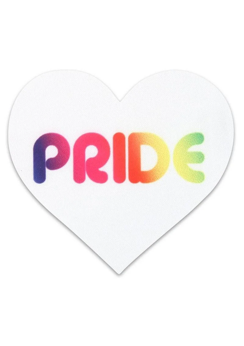 Peekaboos Pride Heart Pasties Rainbow Self-Adhesive Nipple Covers - Image 3