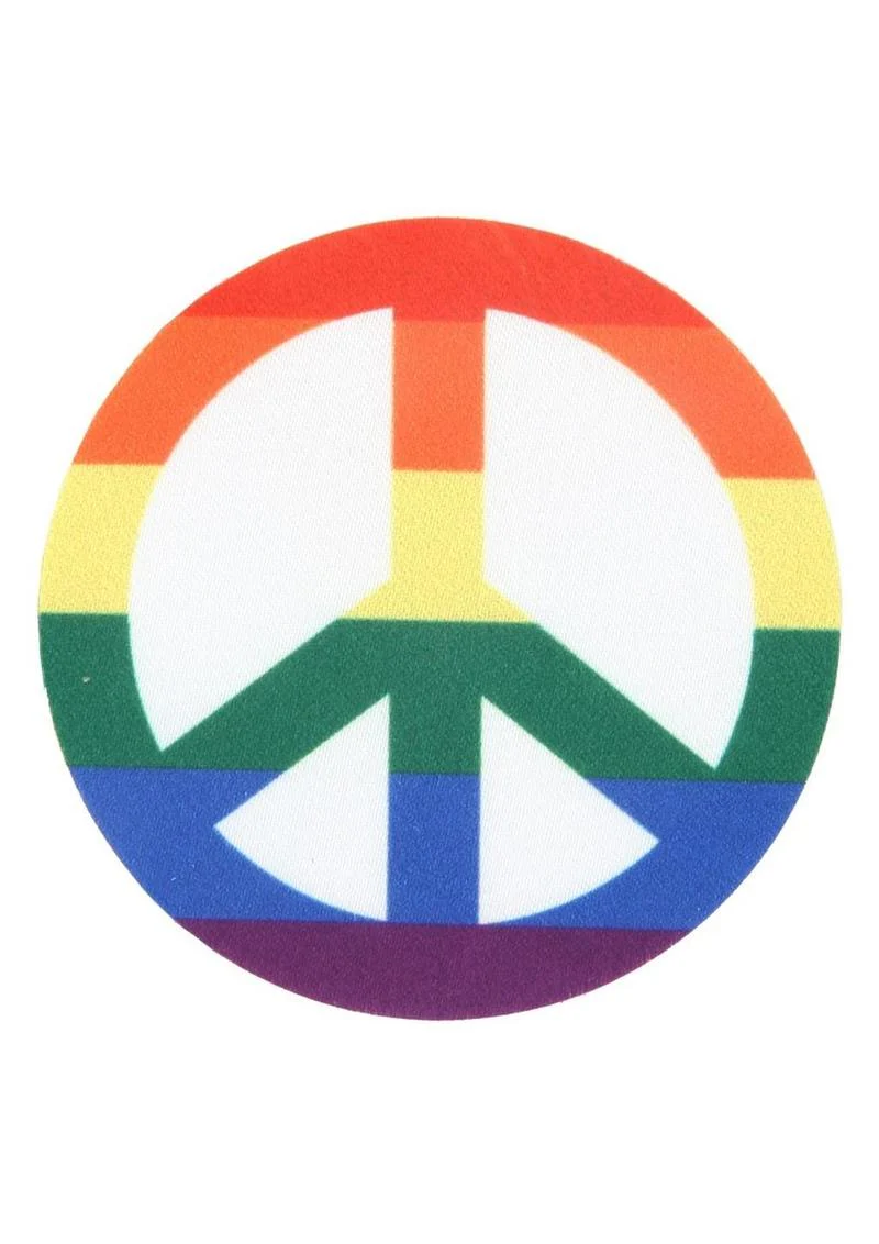Peekaboos Pride Peace Sign Pasties Rainbow And Blue Nipple Covers - Image 2