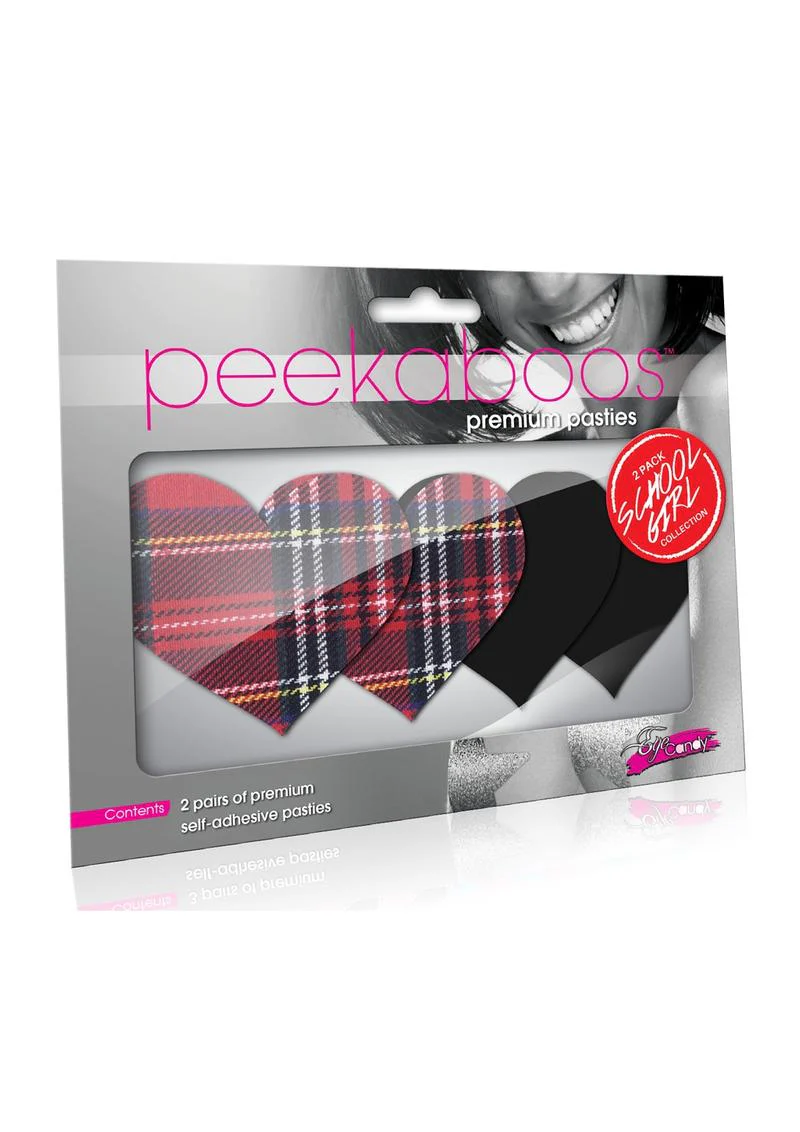Peekaboos Schoolgirl Hearts Premium Self-Adhesive Pasties - Image 4