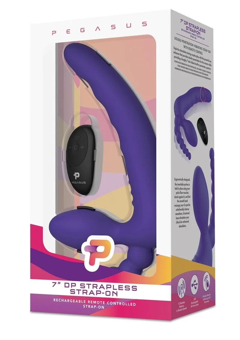 Pegasus DP Strapless Silicone Strap-On with Remote Control - Image 3