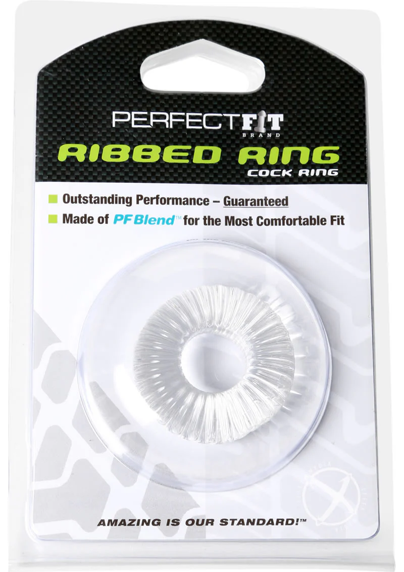 Perfect Fit Ribbed Ring Cock Ring Comfortable Fit - Image 5