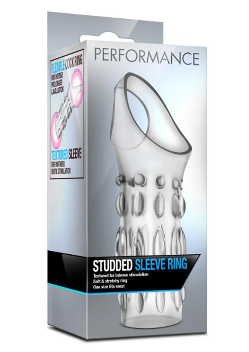Performance Studded Sleeve Ring Clear Penis Sleeve - Image 4