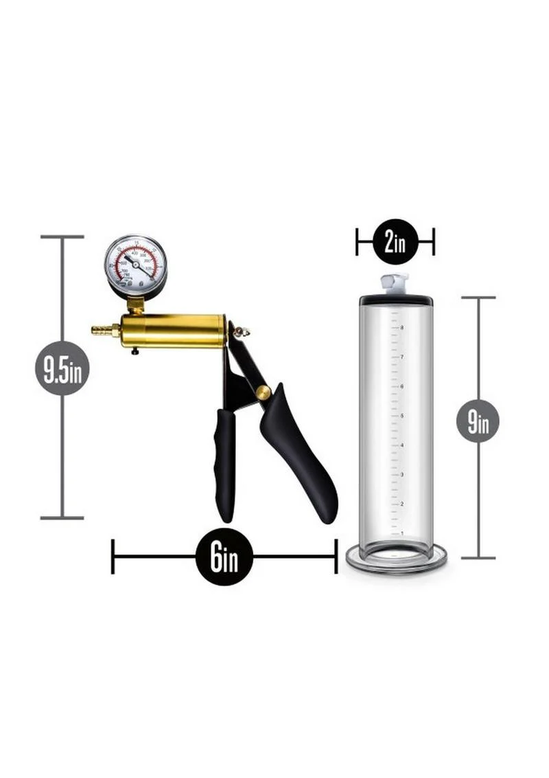 Performance VX6 Vacuum Penis Pump with Brass Pistol and Pressure Gauge - Image 3