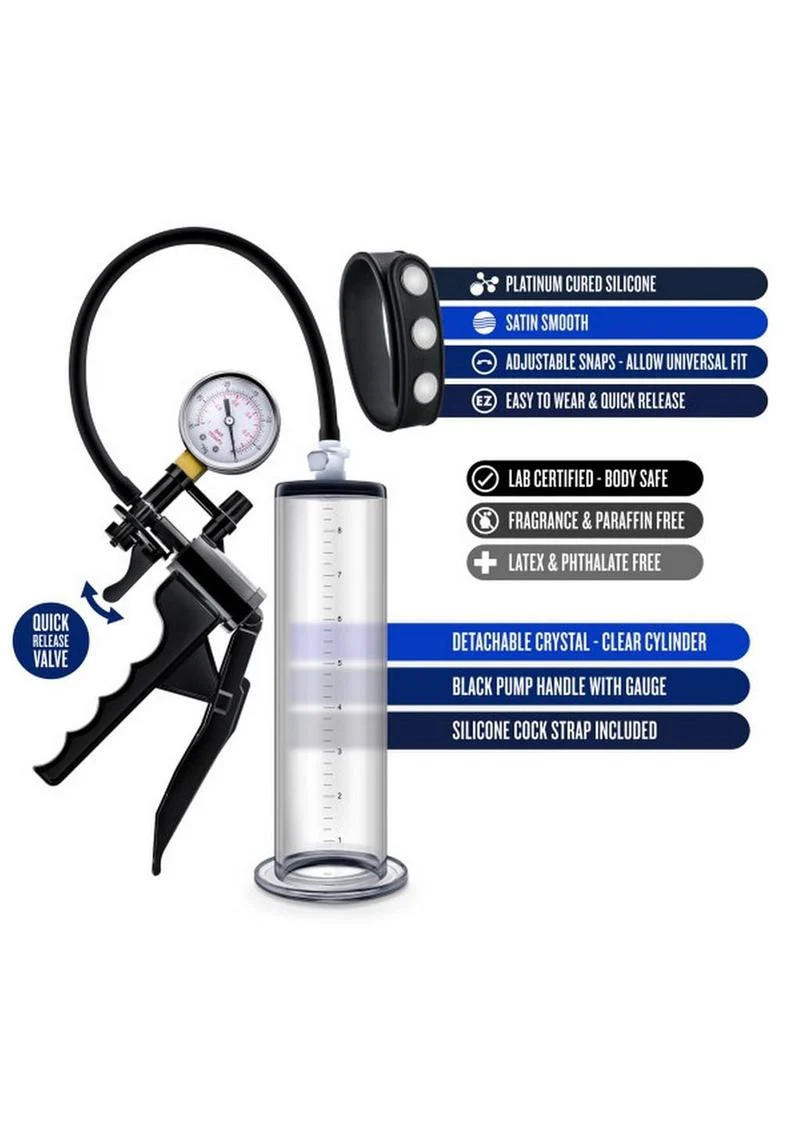 Performance VX8 Premium Penis Pump System with Silicone Cock Strap - Image 2