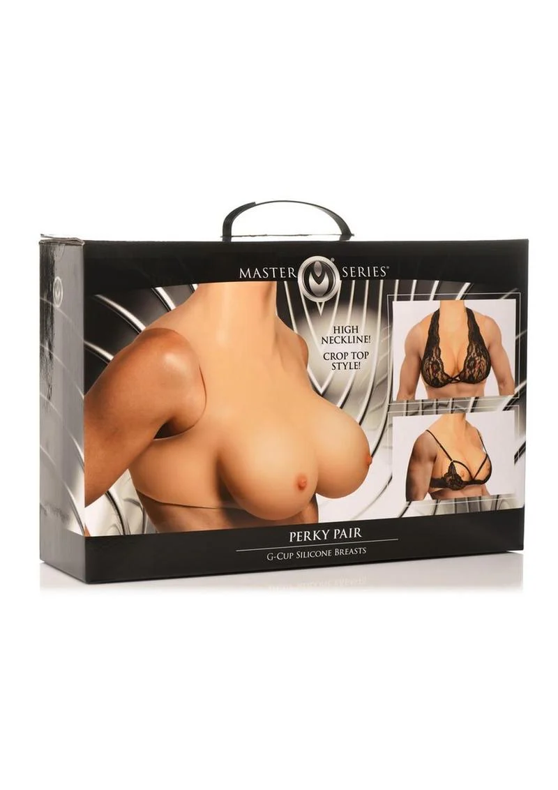 Perky Pair G-Cup Silicone Breasts High Crop Top Style - Image 4