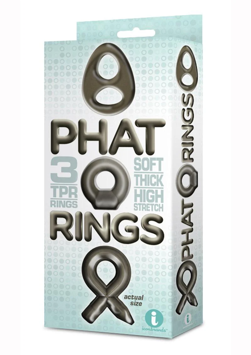 Phat Rings 3-Pack TPR Soft Cock Rings With Thick And High-Stretch Variety - Image 2