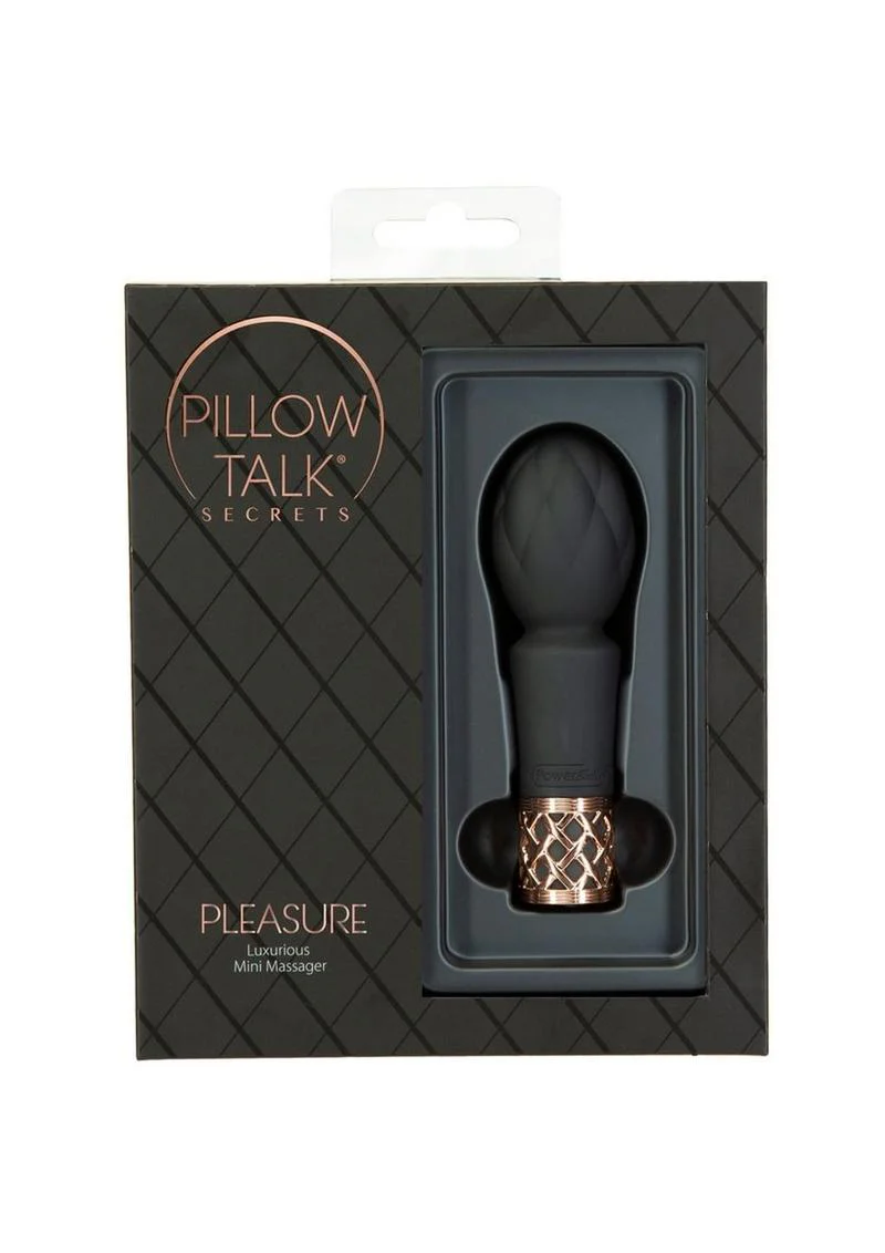 Pillow Talk Secrets Pleasure Luxurious Mini Massager Black Rose Gold - Image 4