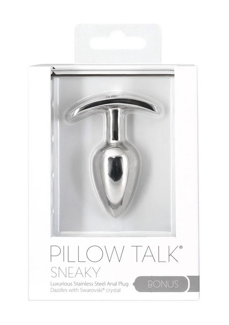 Pillow Talk Sneaky Stainless Steel Anal Plug with Swarovski Crystal - Image 4