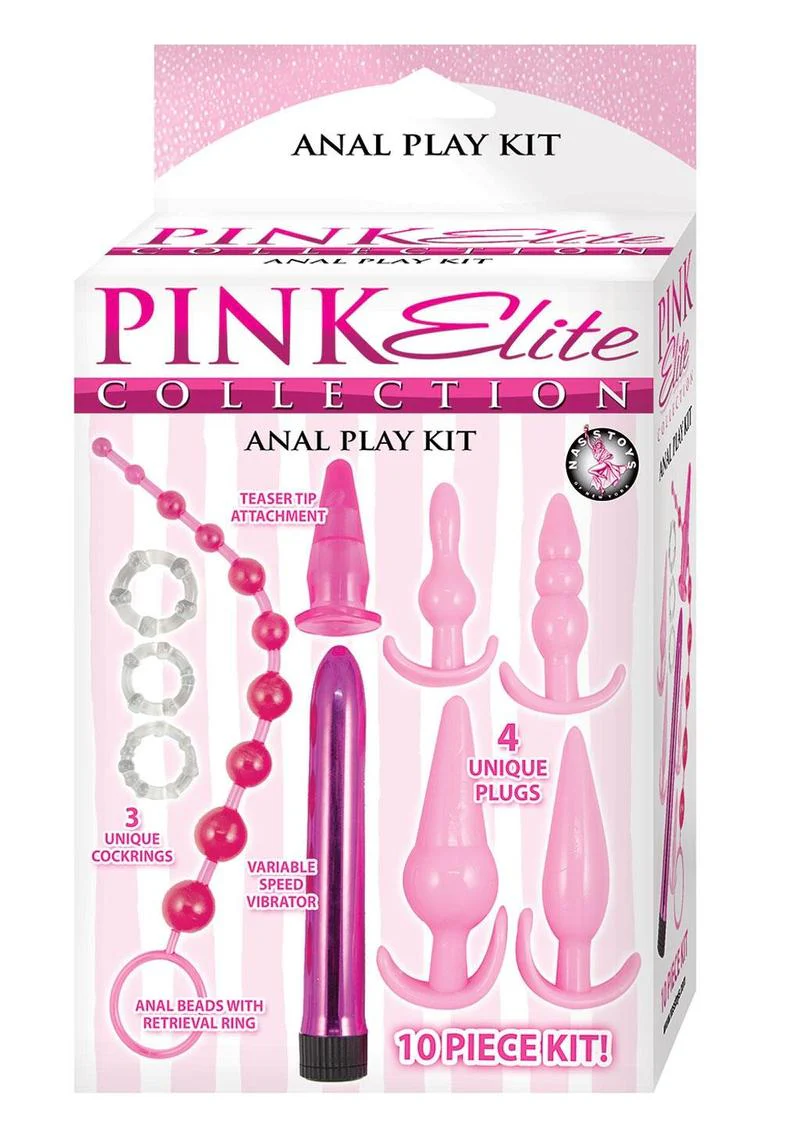 Pink Elite Collection Vibrating Anal Play Kit Beginners - Image 4