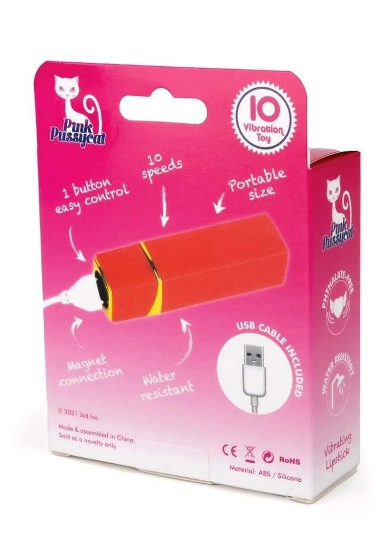 Pink Pussycat Rechargeable Vibrating Lipstick - Image 3