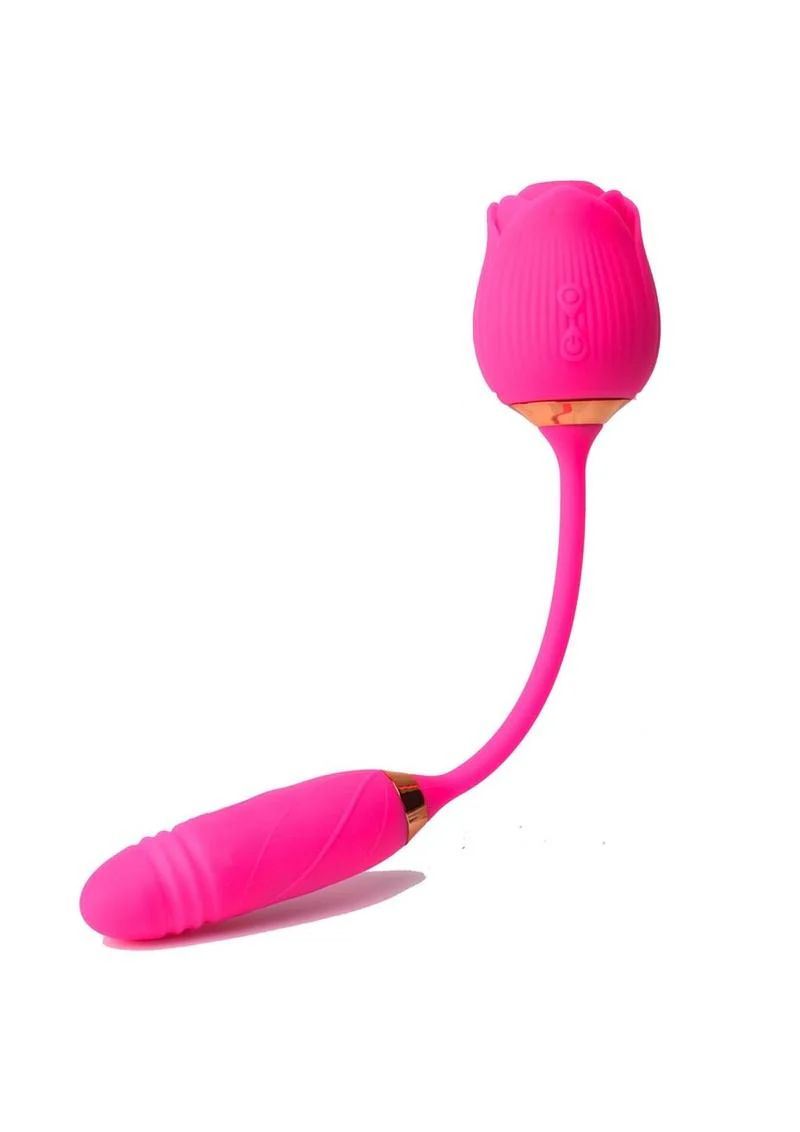 Pink Pussycat Thrusting Rose Rechargeable Vibrator - Image 2