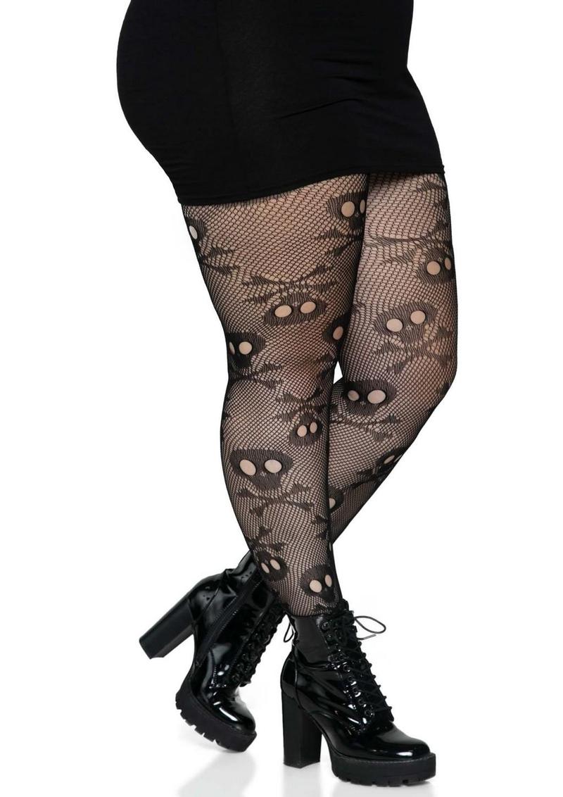 Pirate Booty Skull Net Pantyhose - Image 3