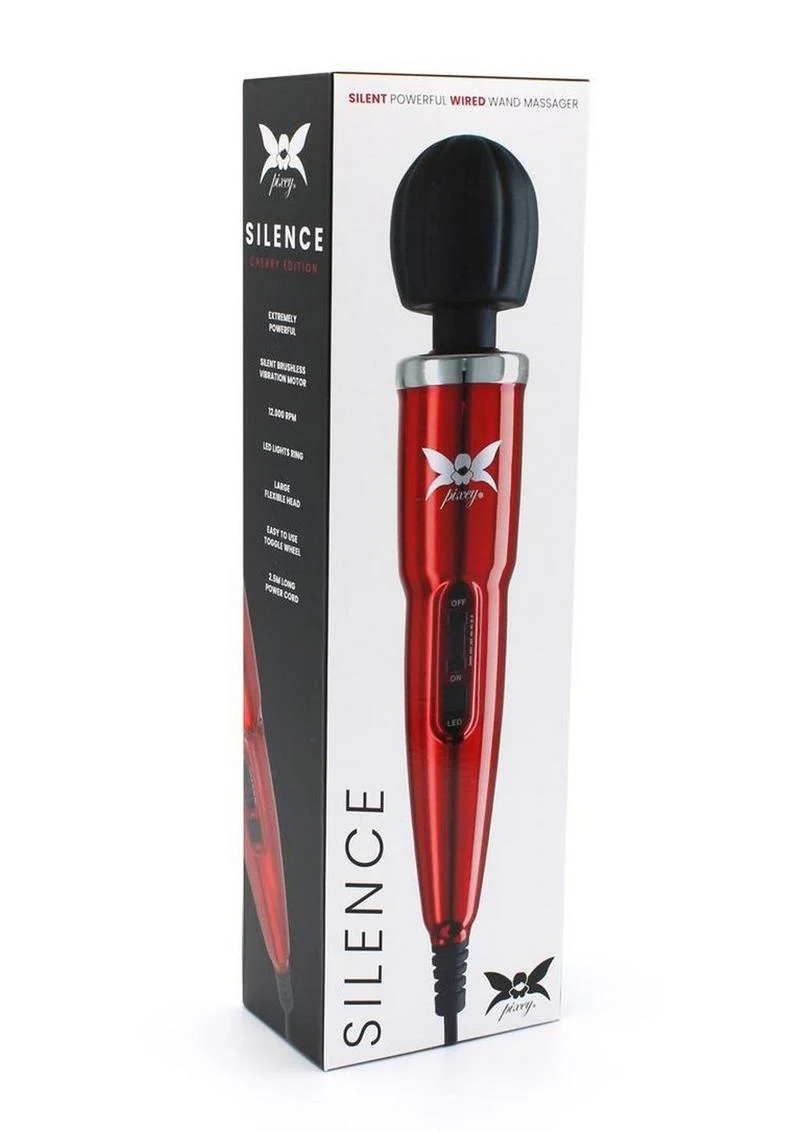 Pixey Silence Body Wand Cherry Edition Wired Massager - Image 4