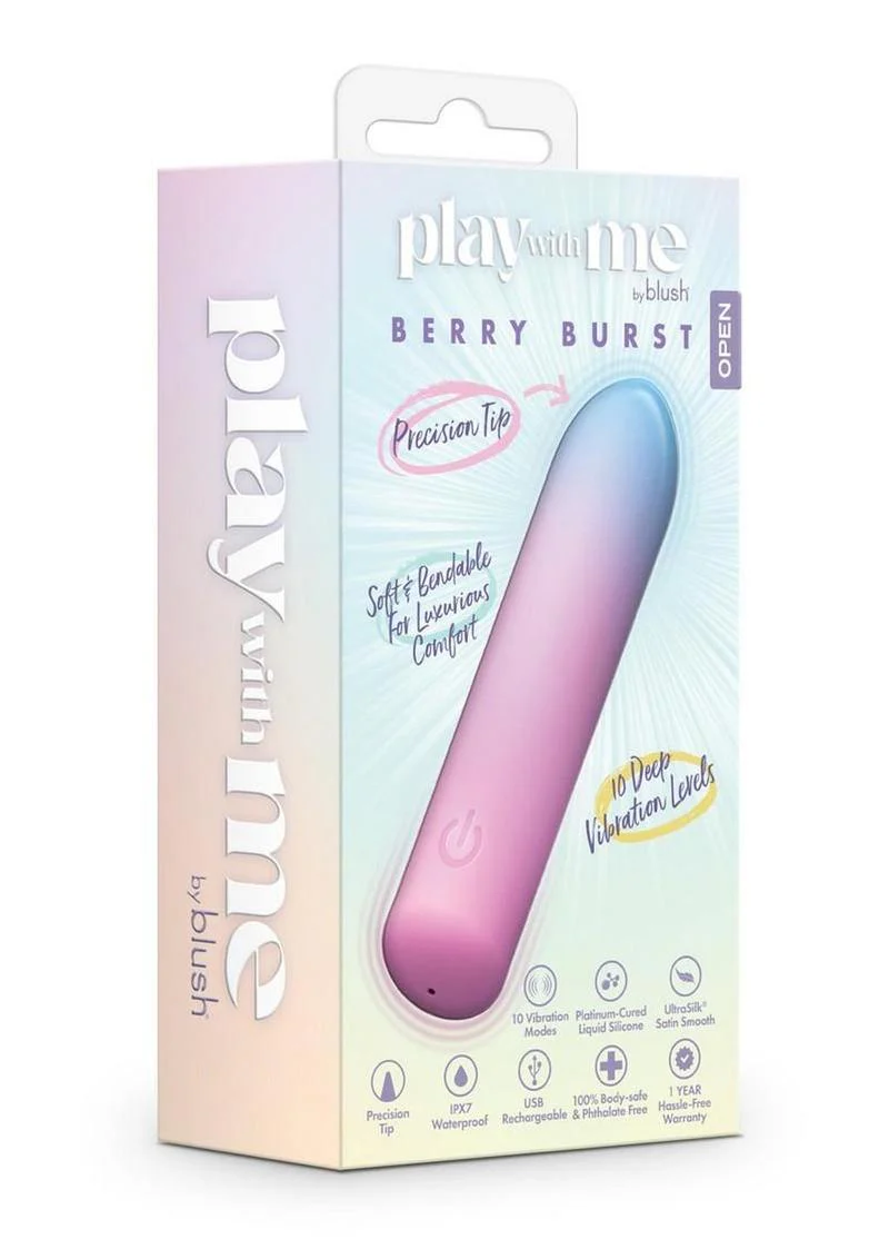 Play With Me Berry Burst Silicone Bullet Vibrator - Image 4