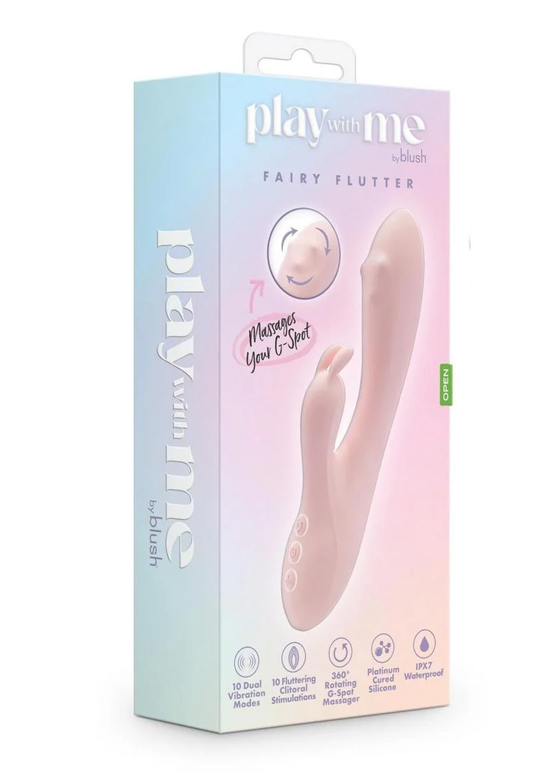 Play With Me Fairy Flutter Rechargeable Silicone Rabbit Vibrator - Image 4