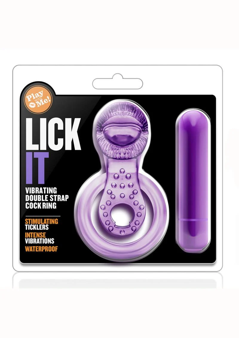 Play With Me Lick It Vibrating Double Strap - Image 4