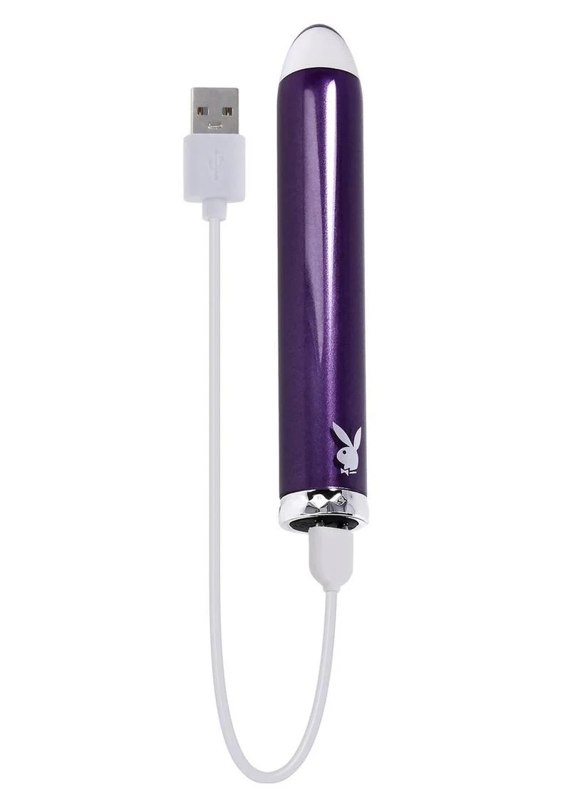 Playboy Amethyst Rechargeable Glass Vibrator - Image 3