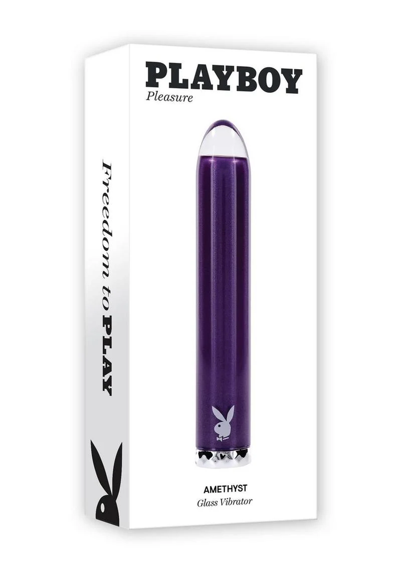 Playboy Amethyst Rechargeable Glass Vibrator - Image 4