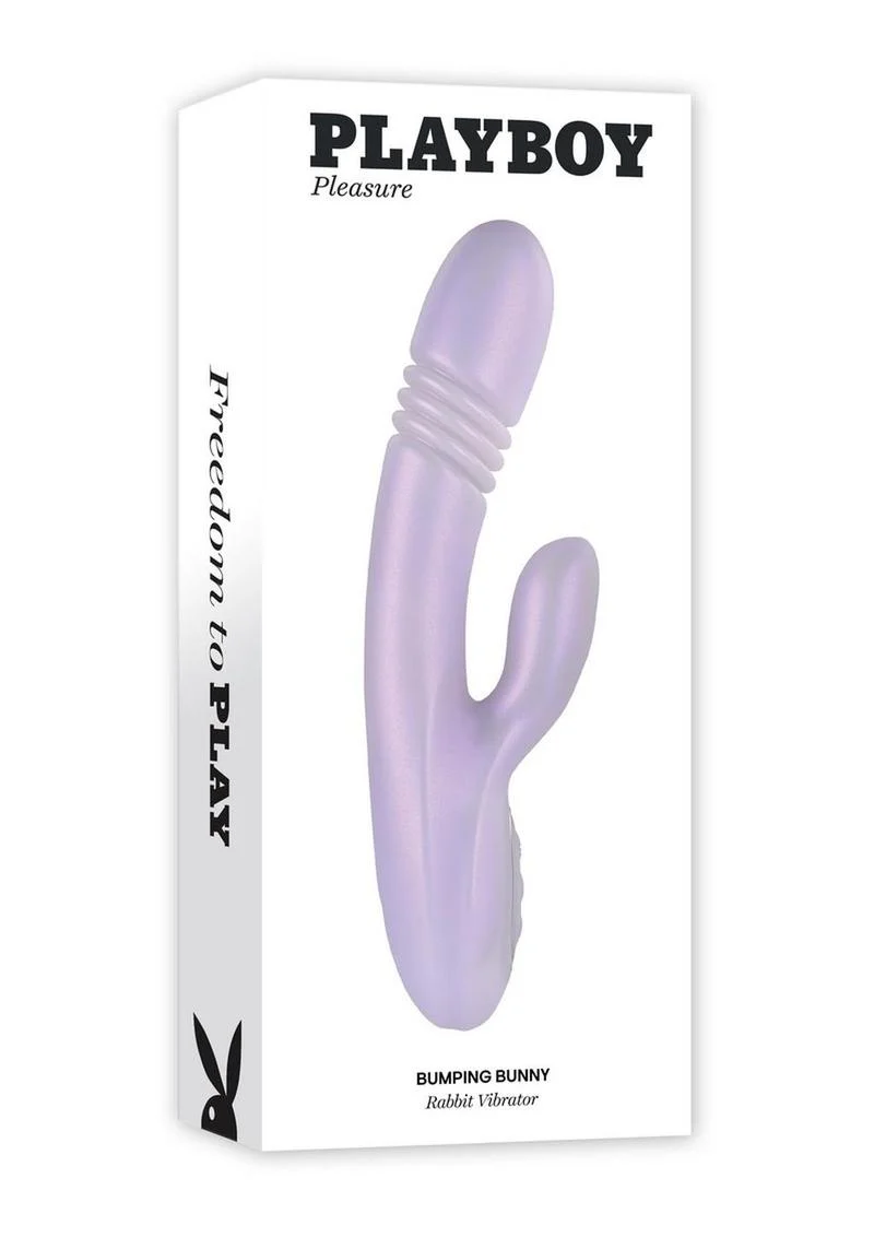 Playboy Bumping Bunny Rechargeable Silicone Rabbit Vibrator - Image 4