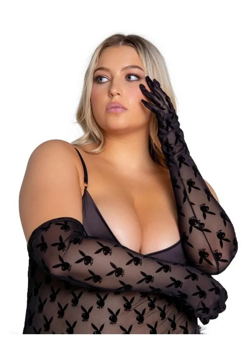 Playboy Bunny Noir Gloves - Image 2