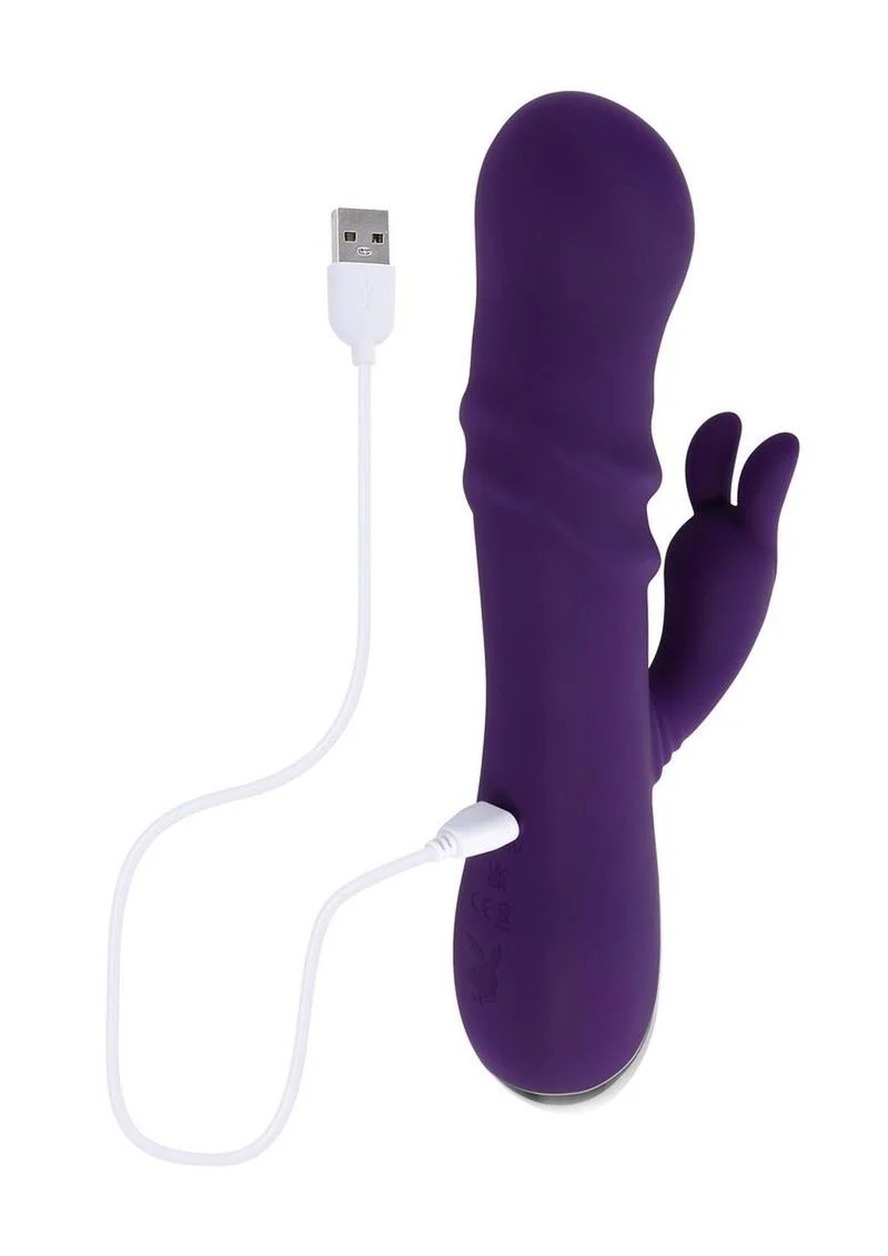 Playboy Bunny Punch Rechargeable Silicone Rabbit Vibrator - Image 3