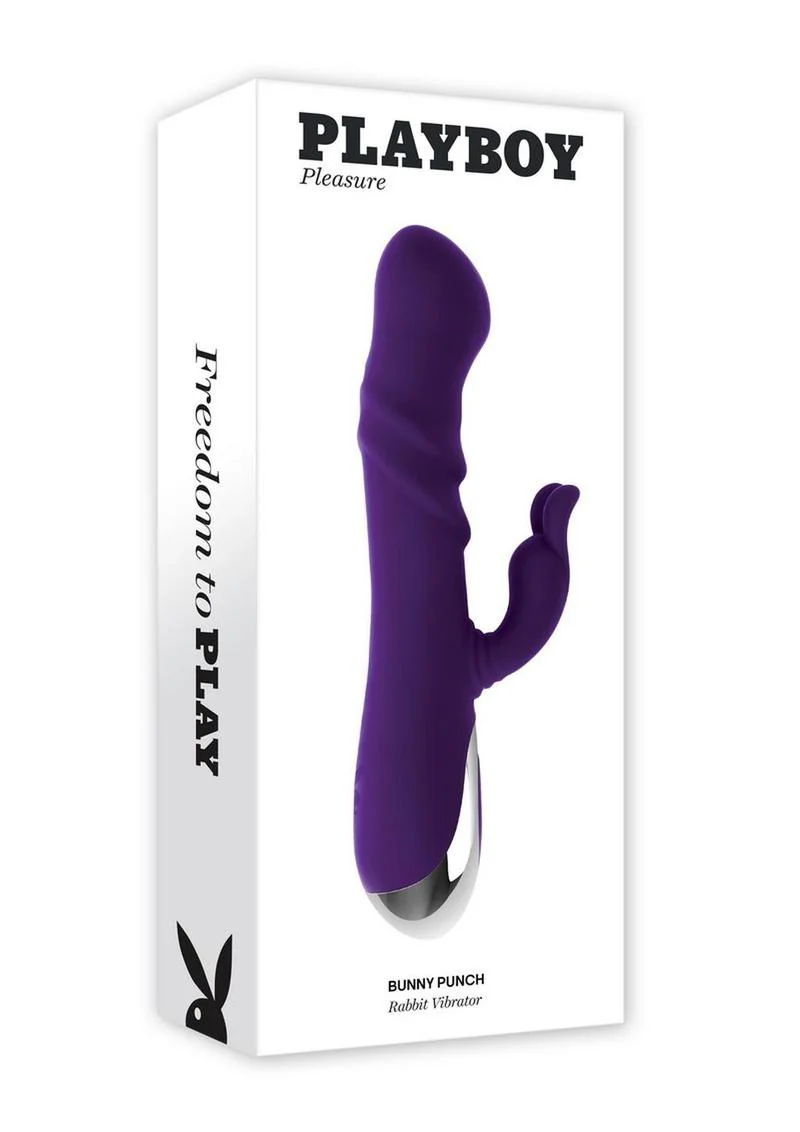 Playboy Bunny Punch Rechargeable Silicone Rabbit Vibrator - Image 4