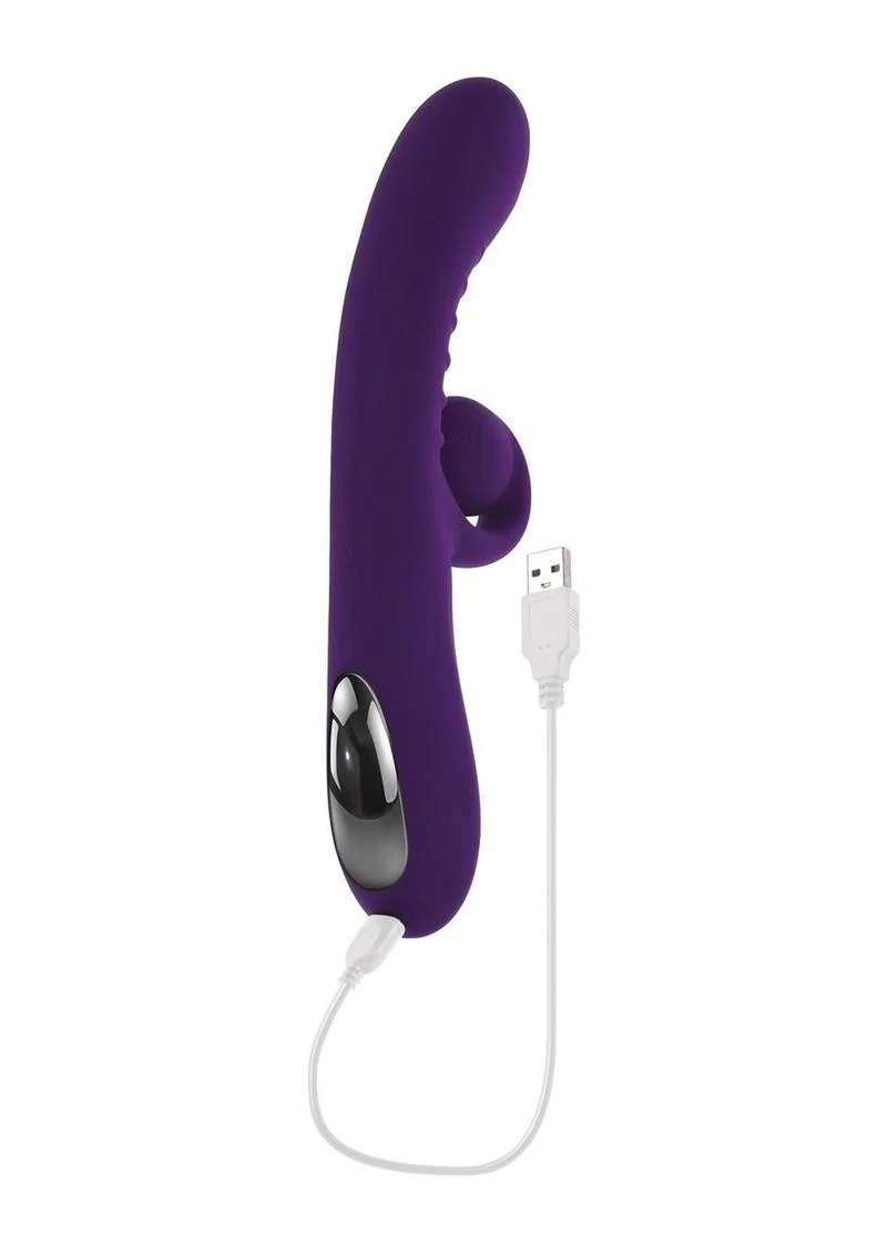 Playboy Curlicue Rechargeable Silicone Rabbit Vibrator - Image 3