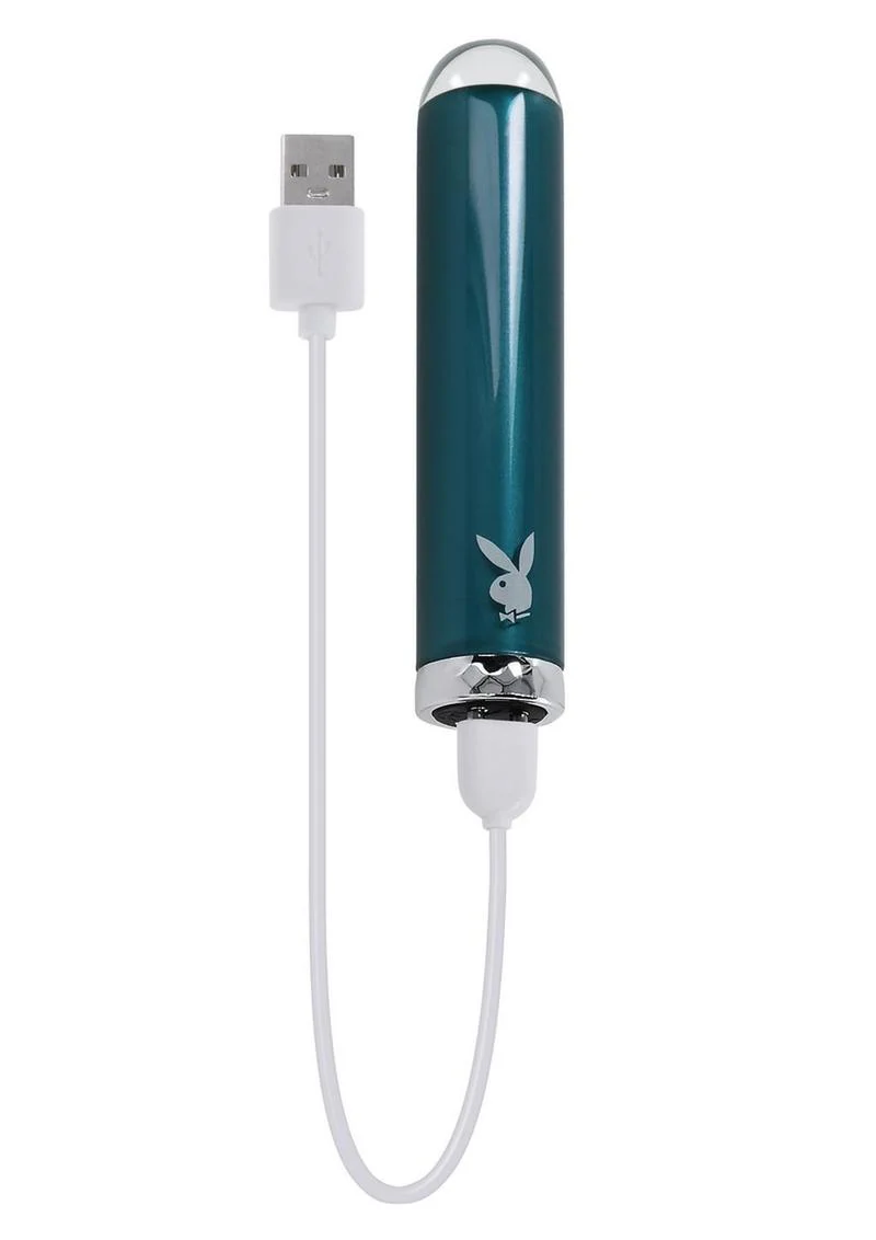 Playboy Emerald Rechargeable Silicone Vibrator - Image 3