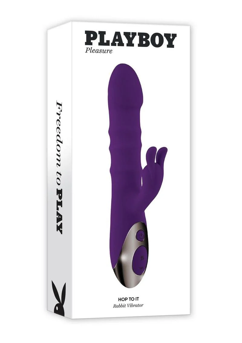 Playboy Hop-To-It Purple Rabbit Vibrator - Image 4