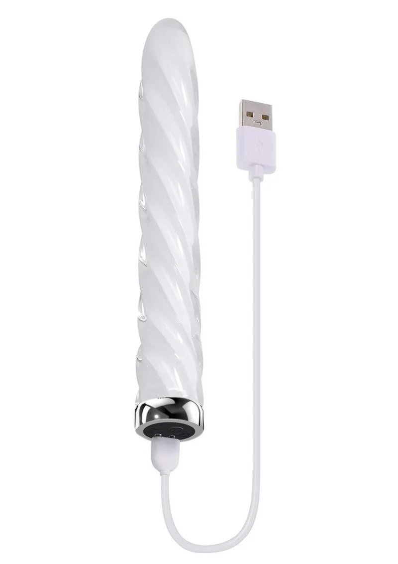 Playboy In A Twist Rechargeable Glass Vibrator - Image 3