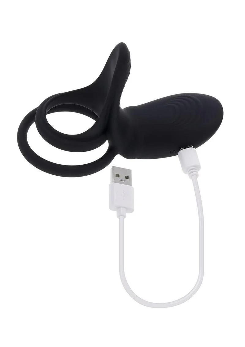 Playboy Just Right Silicone Dual Vibrating Cock Ring - Image 2