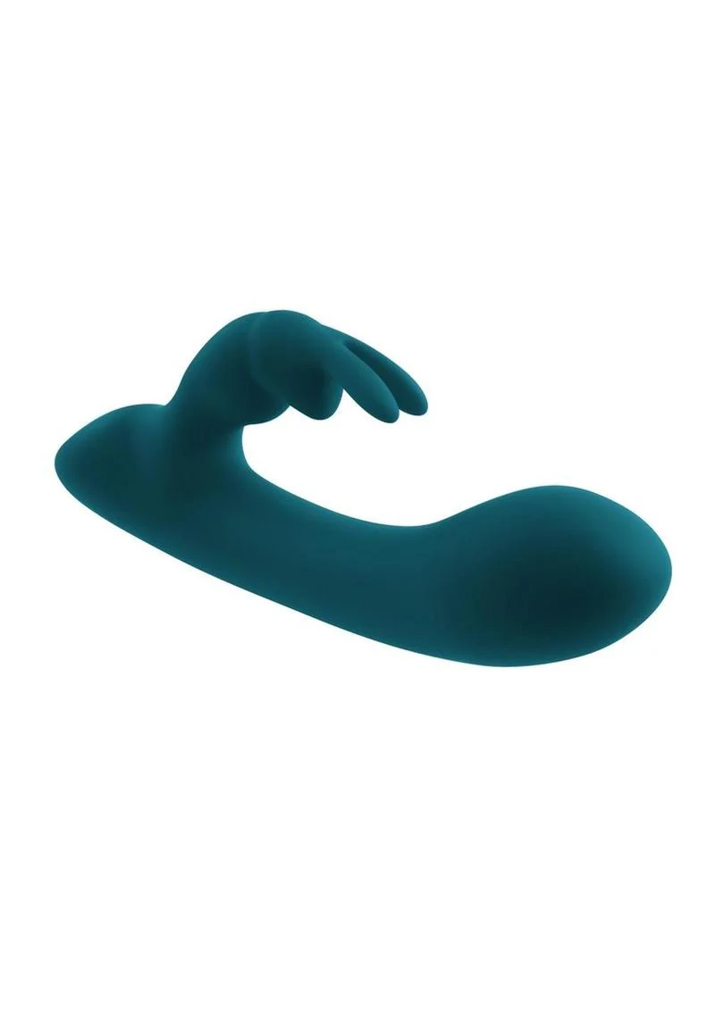 Playboy Lil’ Rabbit Teal Rechargeable Rabbit Vibrator - Image 2