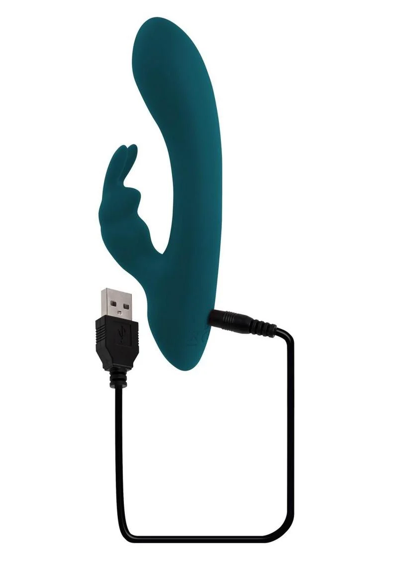 Playboy Lil’ Rabbit Teal Rechargeable Rabbit Vibrator - Image 3