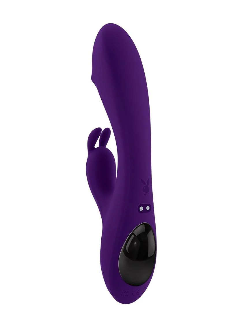 Playboy On Repeat Rechargeable Silicone Rabbit Vibrator - Image 2