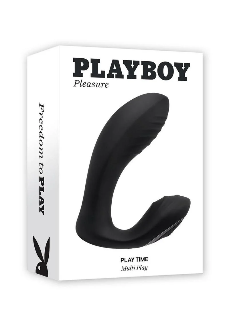 Playboy Play Time Silicone Dual Vibrator with Clitoral Stimulator - Image 4