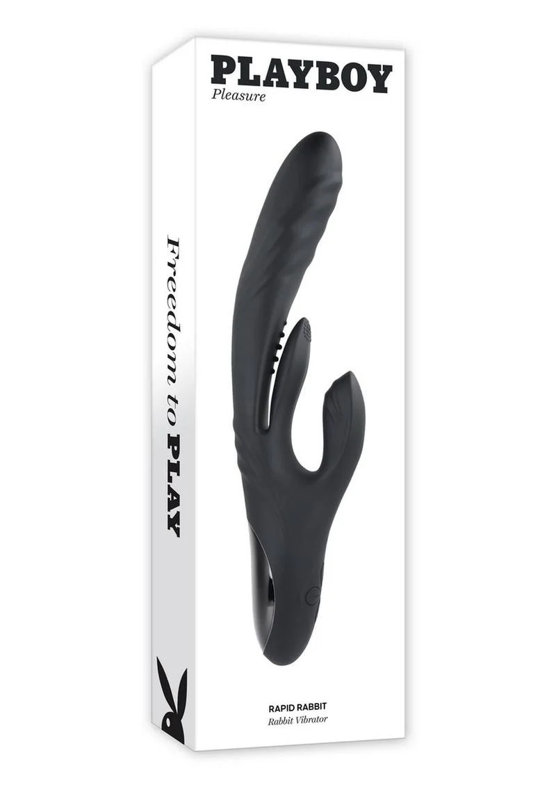 Playboy Rapid Rabbit Rechargeable Silicone Rabbit Vibrator - Image 4