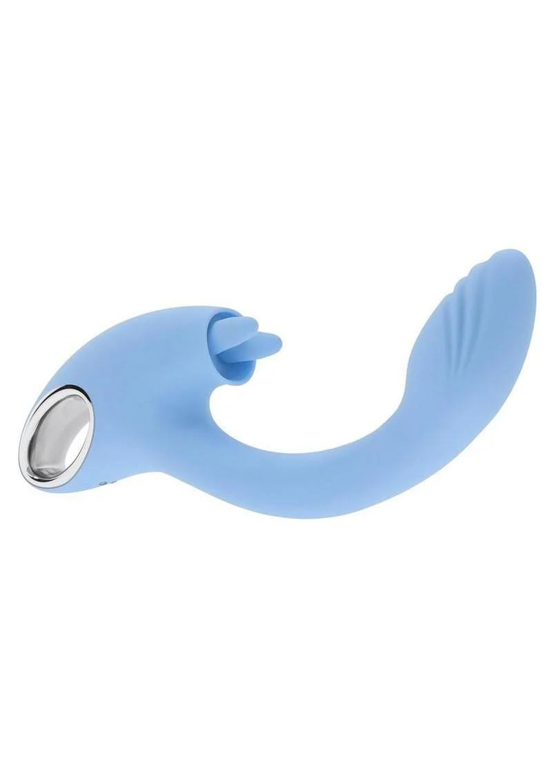 Playboy Sapphire Sky Rechargeable Silicone Dual Vibrator - Image 2
