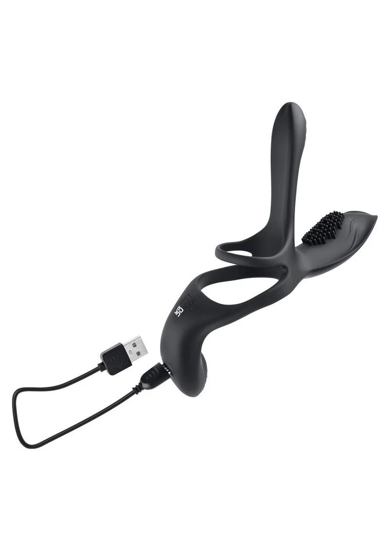 Playboy The Way Rechargeable Silicone Cock Ring For Couples - Image 3