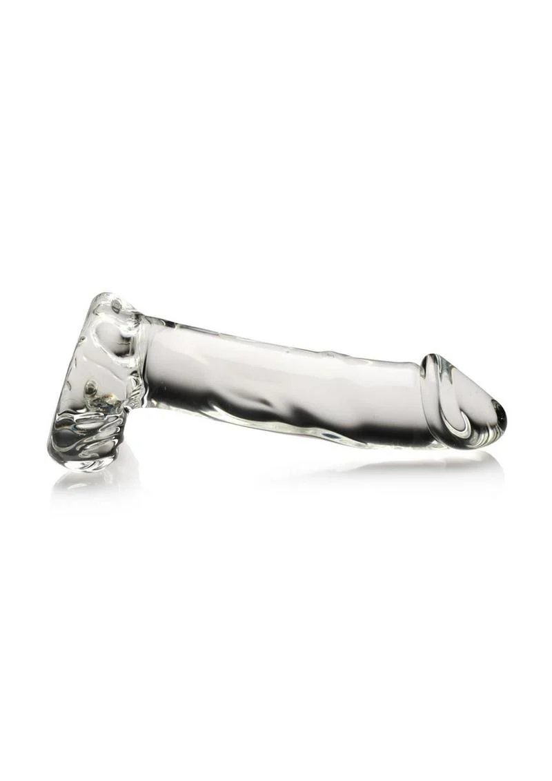 Pleasure Crystals Glass Dildo with Balls - Image 3