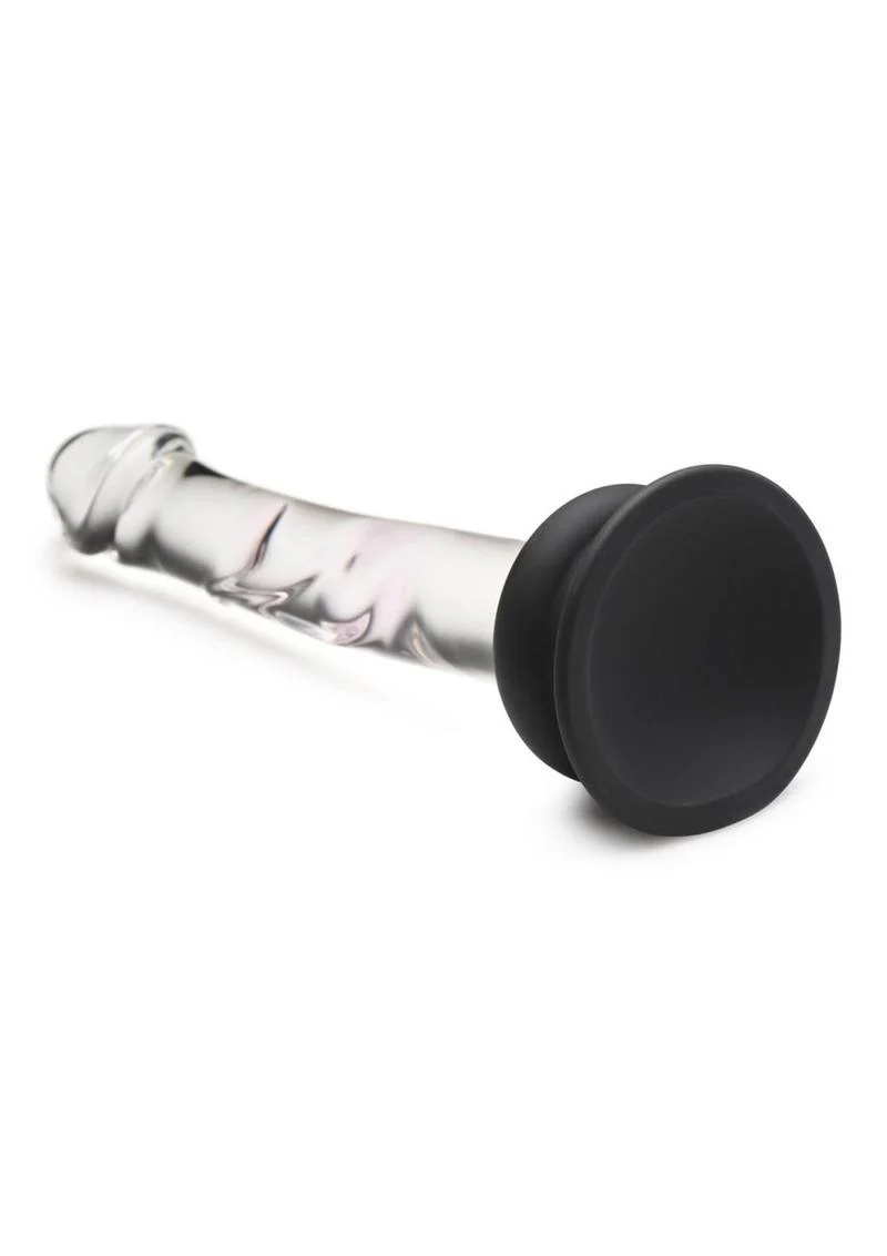 Pleasure Crystals Glass Dildo with Silicone Base - Image 3