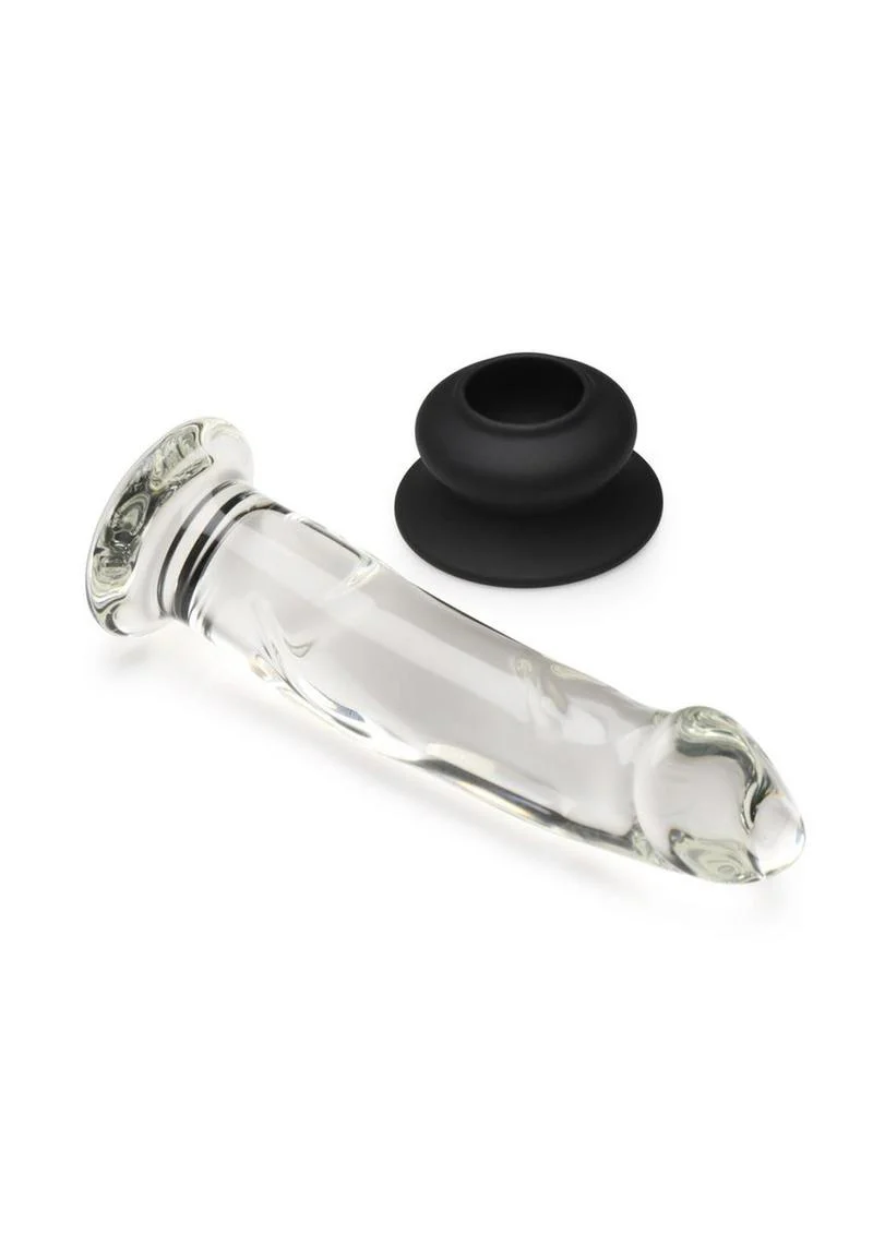 Pleasure Crystals Glass Dildo with Silicone Base - Image 6