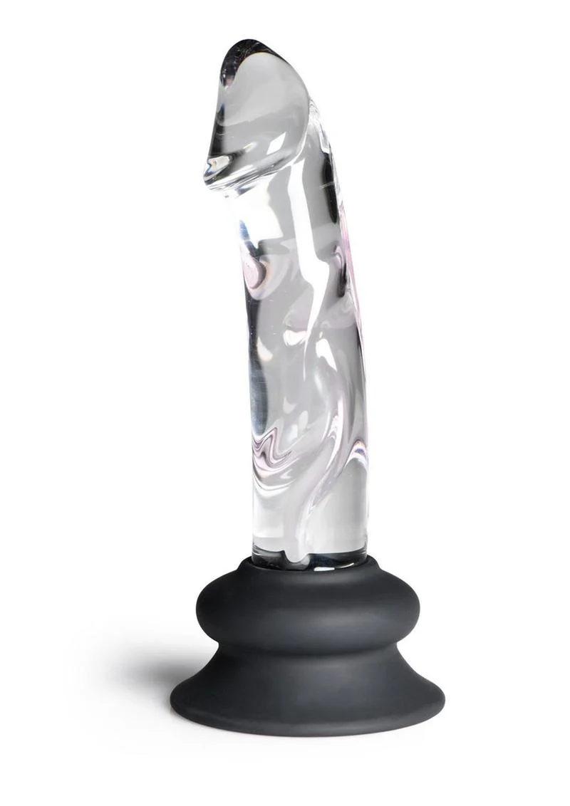 Pleasure Crystals Glass Dildo with Silicone Base - Image 7