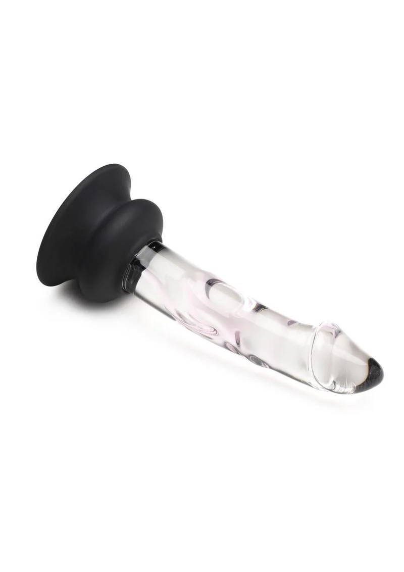 Pleasure Crystals Glass Dildo with Silicone Base - Image 8